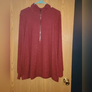 Torrid size 2 zip up red comes down to mid hip